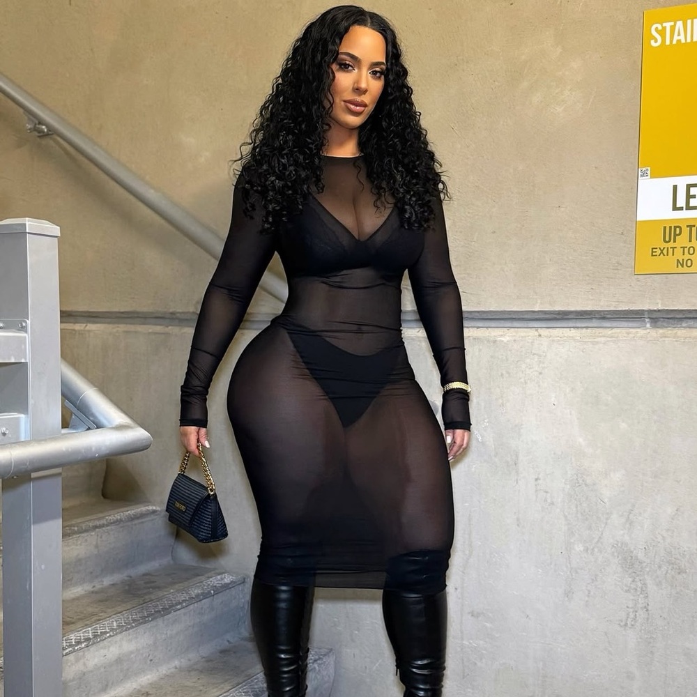 Black Sheer Dress
